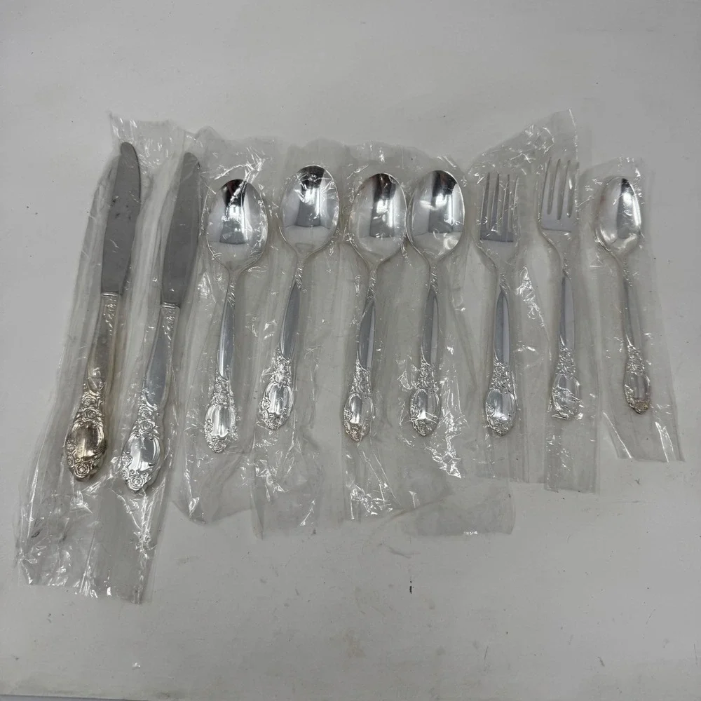 Lot of 9 Oneida Silversmiths Ballad Country Lane Silver Plated Flatware New